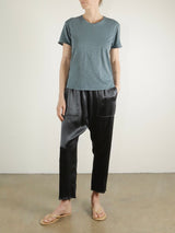 Erika Drop Pant in Vintage Satin - Lava