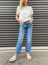 R13 Boyfriend Jean - Bain with Rips