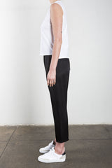 Erika Drop Pant in Vintage Satin - Black