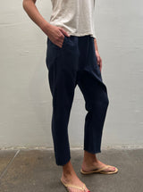 Erika Drop Pant in Linen - Night
