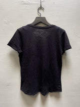 Classic V-Neck Tee in Supima Slub - Black