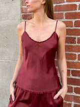 Dawn Cami Vintage Satin - Port