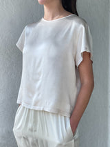 Piper Tee in Vintage Satin - Parchment *Final Sale*
