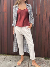 Frankie Utility Pant Paperweight Cotton - Cement *Final Sale*