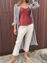 Frankie Utility Pant Paperweight Cotton - Cement *Final Sale*