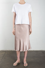 Riley Skirt in Vintage Satin - Nude *Final Sale*