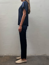 Ainsley Pant in Vintage Satin - Night *Final Sale*