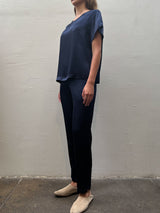 Ainsley Pant in Vintage Satin - Night *Final Sale*