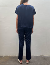 Ainsley Pant in Vintage Satin - Night *Final Sale*