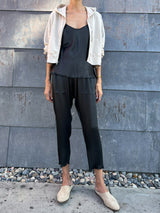 Erika Drop Pant in Vintage Satin - Lava