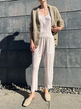 Erika Drop Pant in Velvet - Milk *Final Sale*