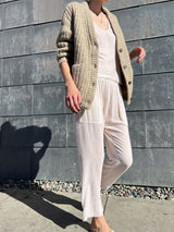 Erika Drop Pant in Velvet - Milk *Final Sale*