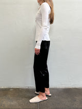Ainsley Pant in Vintage Satin - Black