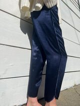 Harlyn Slim Crop Pant in Vintage Satin - Night *Final Sale*