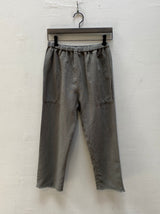 Erika Drop Pant in Linen - Military