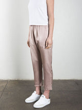 Erika Drop Pant in Vintage Satin - Nude *Final Sale*