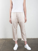 Erika Drop Pant in Vintage Satin - Parchment *Final Sale*
