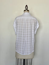 Danny Roll Sleeve Shirt in Gossamer Check - White