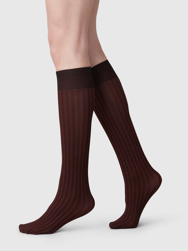 Swedish Stockings Hilda Knee High Sock - Wine