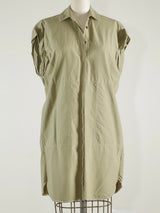 Derek Roll Sleeve Shirt Dress in Paperweight Cotton - Camp *Final Sale*