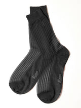 Fine Ribbed Metallic Socks