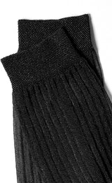 Fine Ribbed Metallic Socks