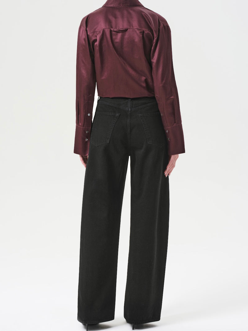 Ayla Baggy Jean in Solid Black