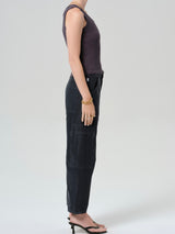 Marcelle Low Slung Easy Leg Cargo - Washed Black