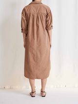 Apiece Apart Molto Shirt Dress - Deep Khaki