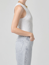 Citizens of Humanity Isabel Ribbed Tank - Heather Grey