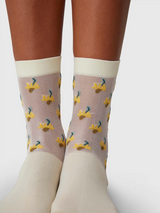 Swedish Stockings Embla Flower Socks - Cream