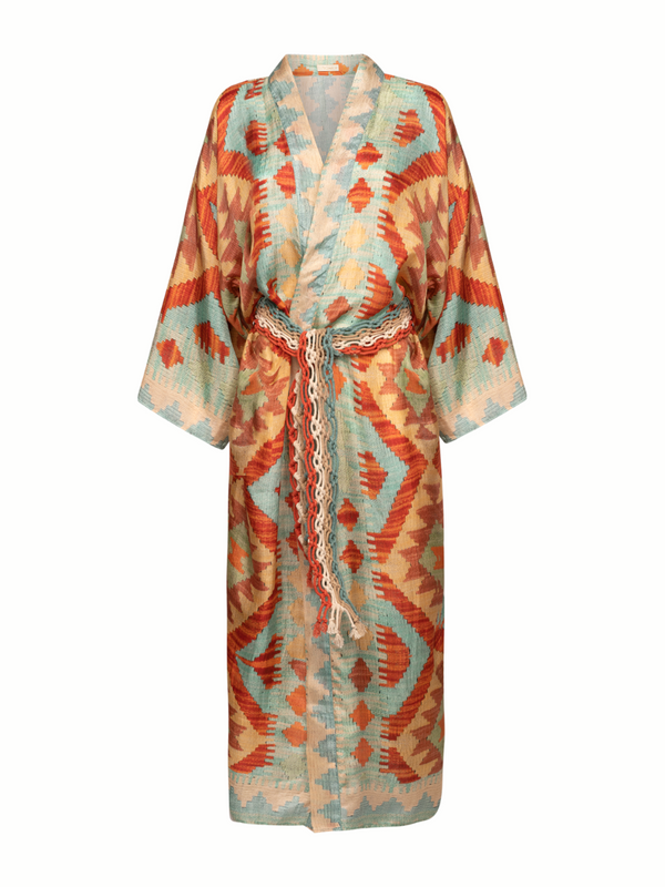 Tipana Kimono - Blue & Orange