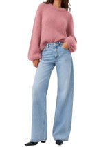 Rosie Mohair Knit Pullover - Old Rose