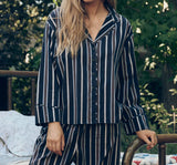 The Pajama Shirt in Coastline Stripe