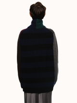 Quinn Cardigan in Italian Recycled Cashmere Wool - Dark Multi