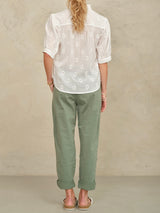 Frani Embroidery Short Sleeve Top
