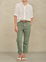 Frani Embroidery Short Sleeve Top