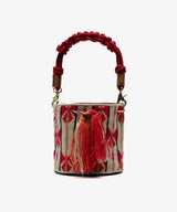 CROSSBODY BAG WITH SHORT MACRAME HANDLE