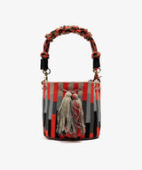 CROSSBODY BAG WITH SHORT MACRAME HANDLE