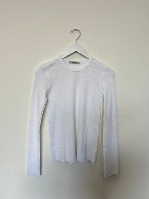Jimmy Long-Sleeve Tee in Lightweight Thermal - White