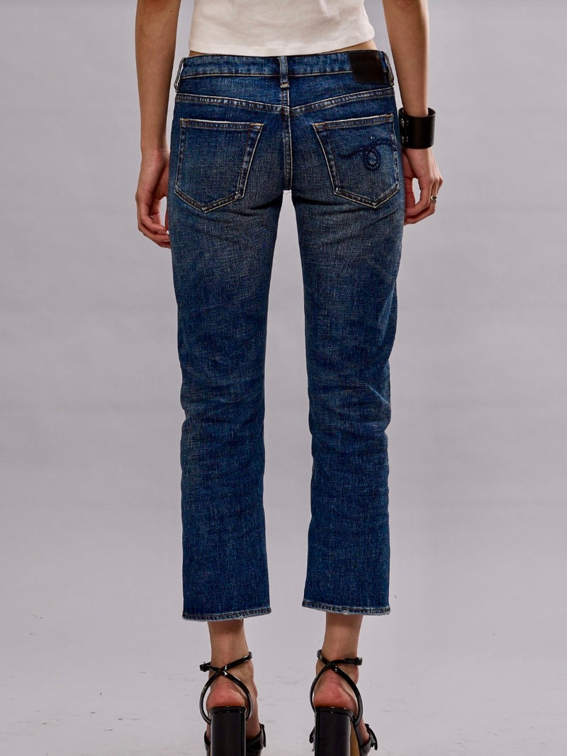 R13 Boy Straight Jean - Mire Blue Stretch