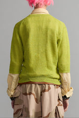 Elbow Sleeve Split Hem Cardigan