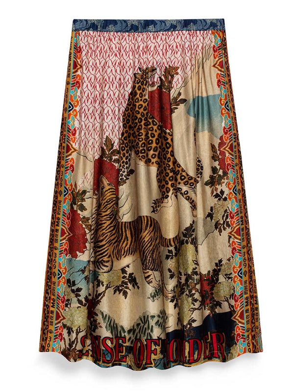 Vanessa Printed Midi Skirt - Oriental