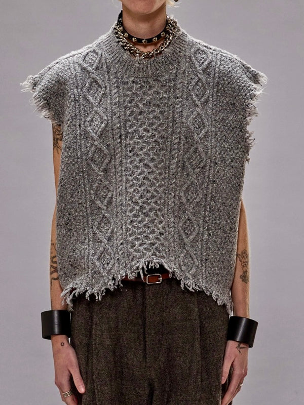 Boyfriend Cable Sweater Vest
