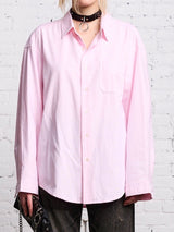 Seamless Button-Up Shirt - Pink