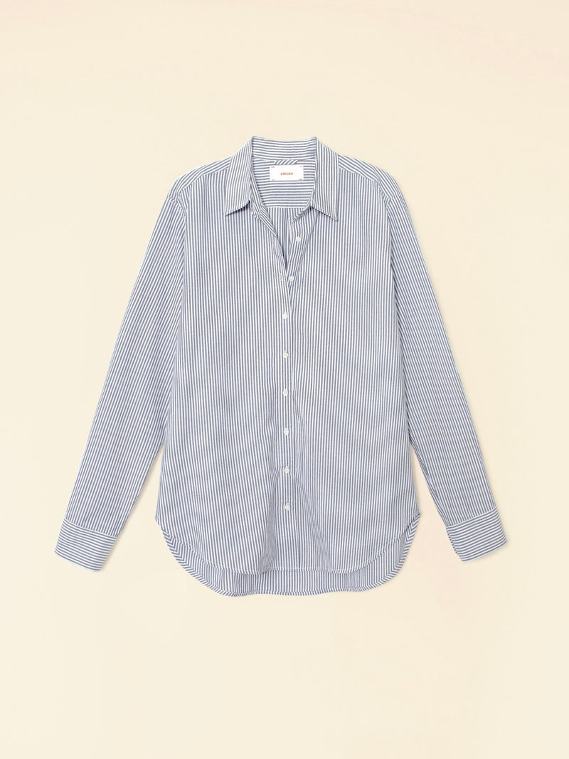 Beau Shirt - Sage and White Stripe