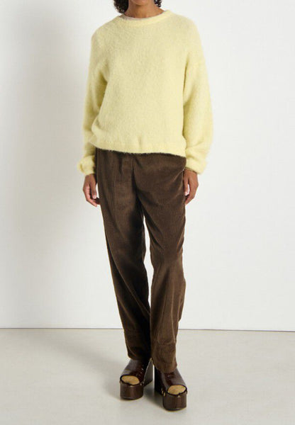 Ameri VINTAGE - Amerivintage CHAMBRAY LIKE 2WAY KNIT ミント 2WAY SHINE MESH KNIT TOP（ニット/セーター）｜Ameri（アメリ