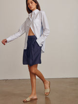 Sena Shirt in Marbella Poplin - White