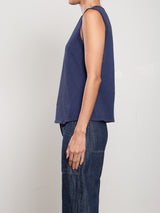 Muscle Shell in Supima Slub - Blueberry