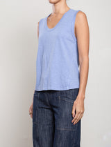 Muscle Shell in Supima Slub - Blue Jay